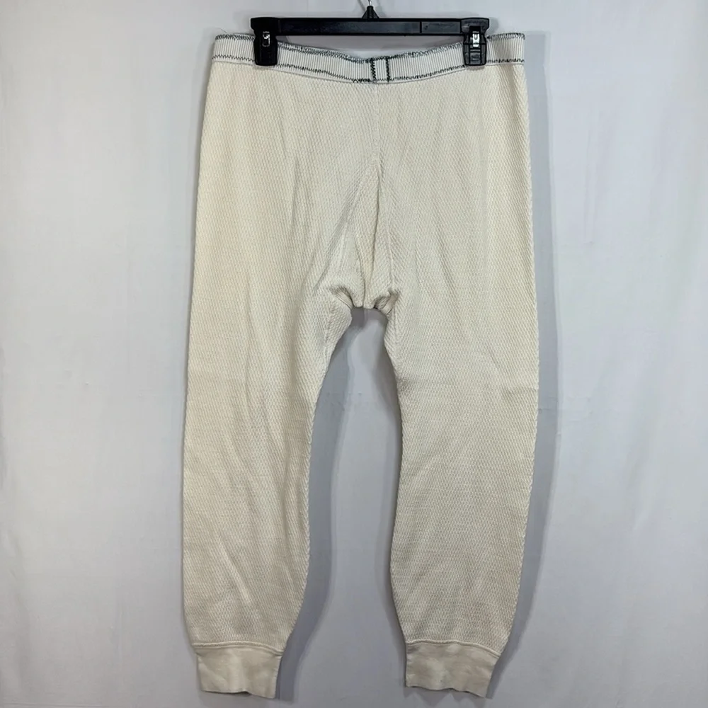 🍩 cream, cotton, thermal, well worn longjohns base layer